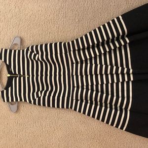 black and white dress